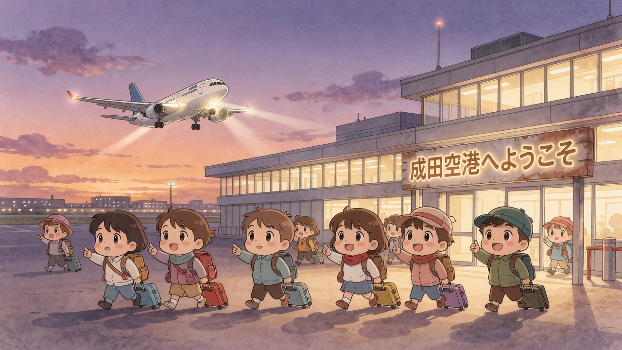Arriving at Narita Airport, Tokyo