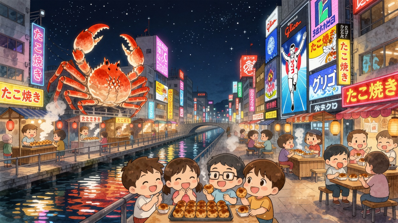 Osaka Dotonbori at night